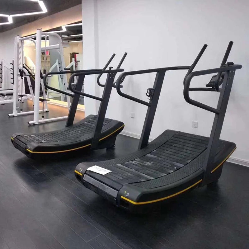 Commercial Curved Treadmill Without Powerunpowered Treadmill LED ScreenTreadmill
