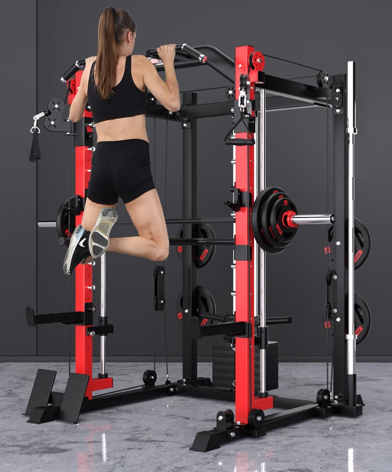 All-in-One Unisex Home Gym Equipment Multi-Function Smith Machine For Squat Rack And Weight Lifting