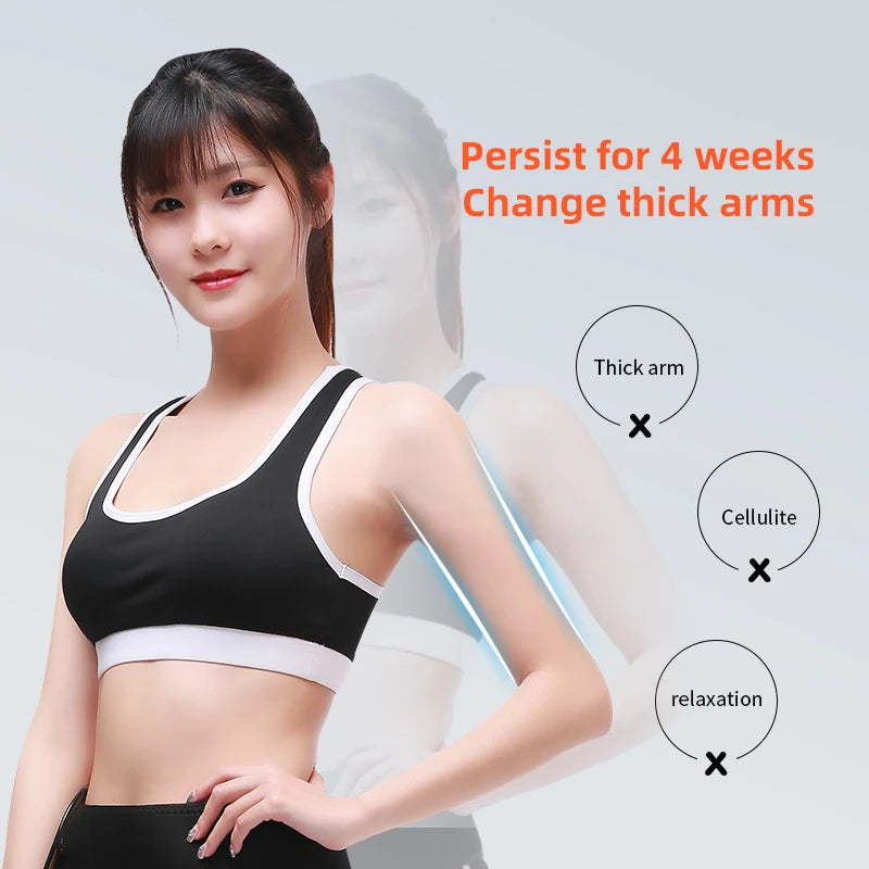 Electric Muscle Stimulator ABS Toning Belt,Gym Sports Weight Loss Body Shaper Vibrator Arm Belly Waist Massager EMS Arm Traine