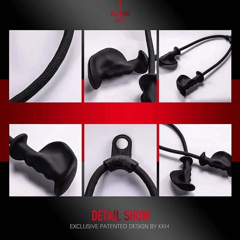 Fitness Biceps Triceps Rope Pull Down Grip Handles Muscle Gym Rope Pulley Cable Machine Attachment Back Pulls Pulley Accessories