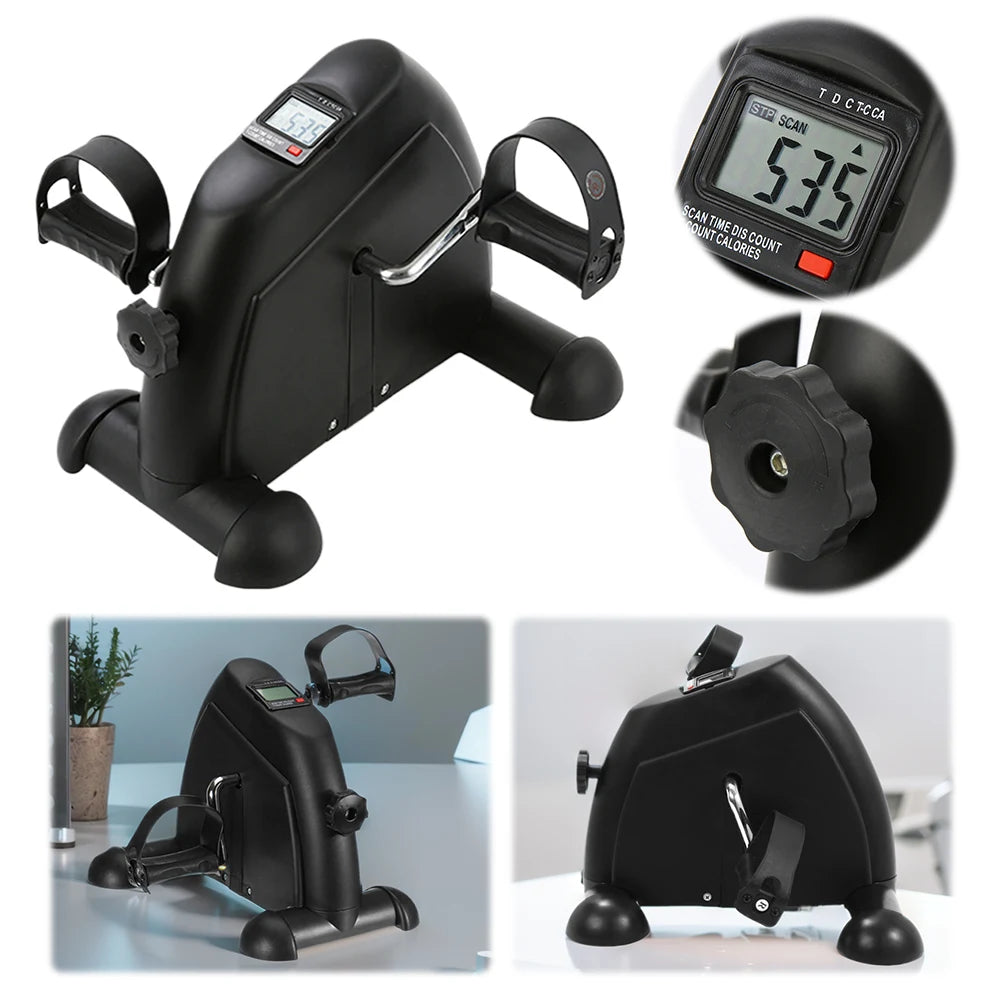 Mini Exercise Bike Arm and Leg Trainer Anti Slip Peddler Exercise Bike LED Display Foot Pedal Exercise Machine for Leg Training