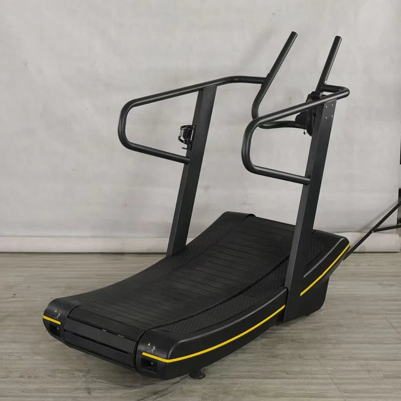 Commercial Curved Treadmill Without Powerunpowered Treadmill LED ScreenTreadmill