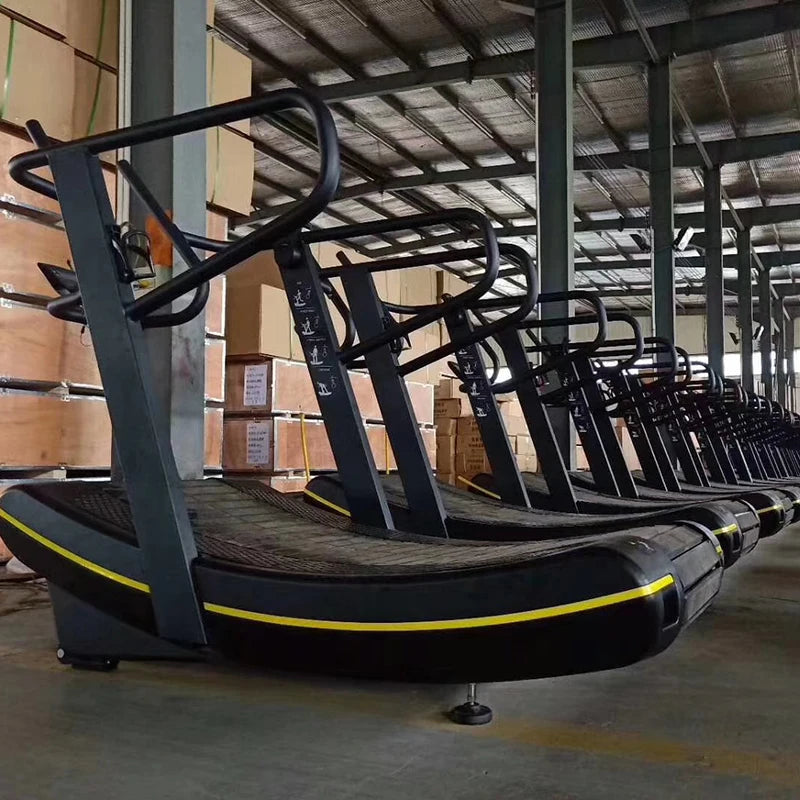 Commercial Curved Treadmill Without Powerunpowered Treadmill LED ScreenTreadmill