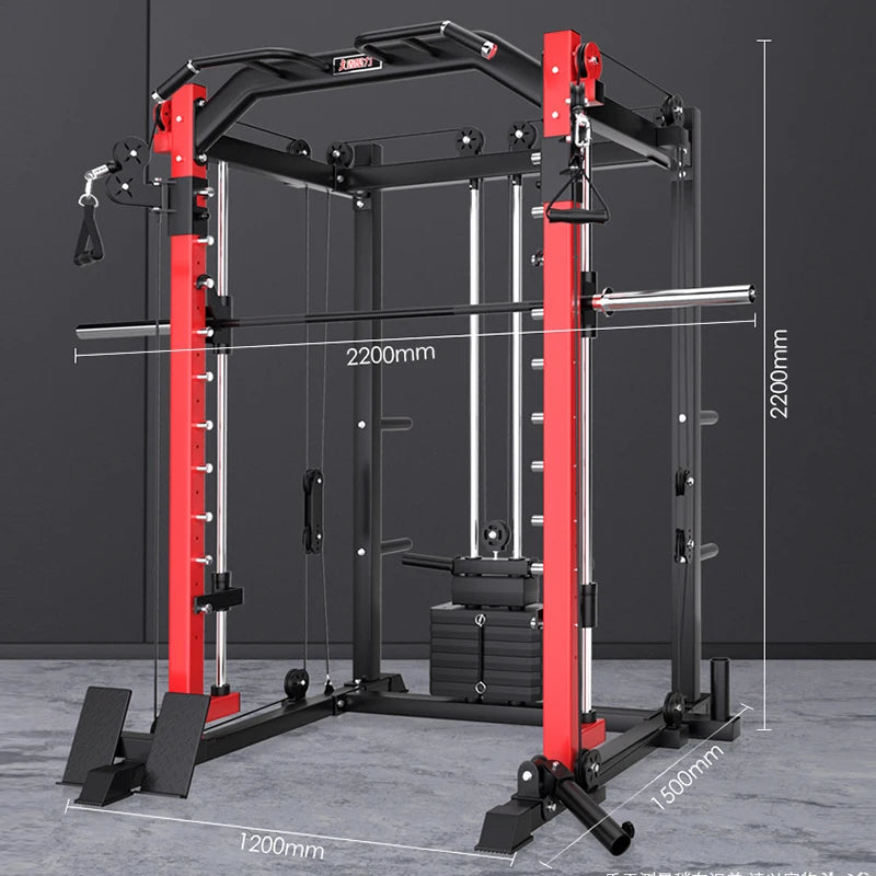 All-in-One Unisex Home Gym Equipment Multi-Function Smith Machine For Squat Rack And Weight Lifting