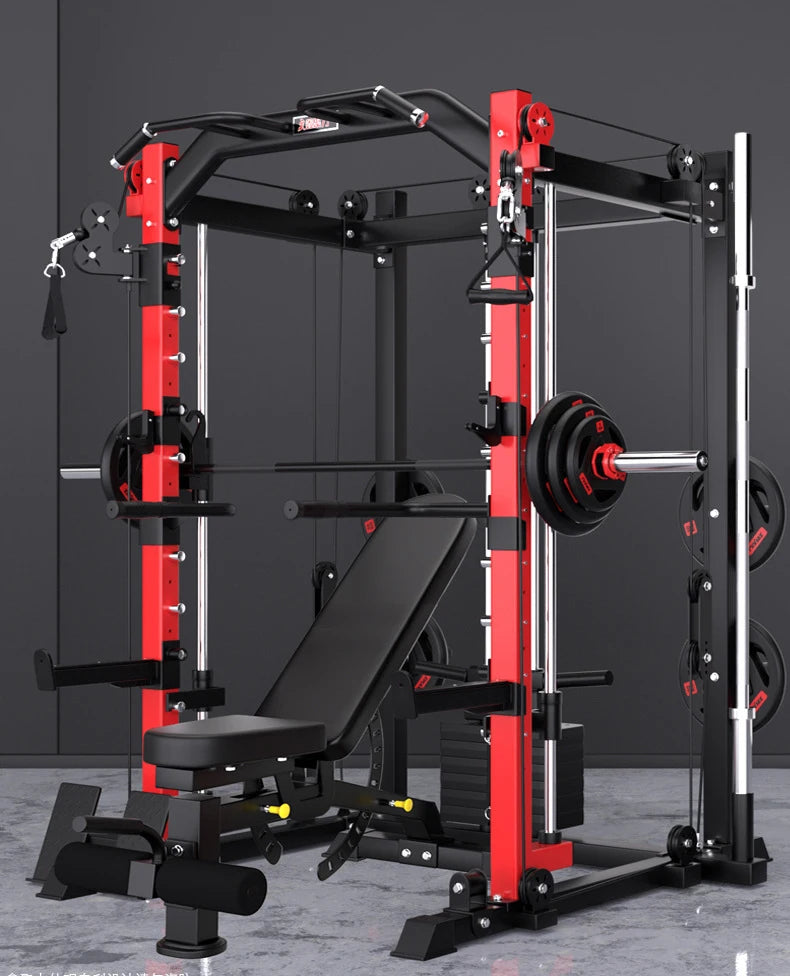 All-in-One Unisex Home Gym Equipment Multi-Function Smith Machine For Squat Rack And Weight Lifting